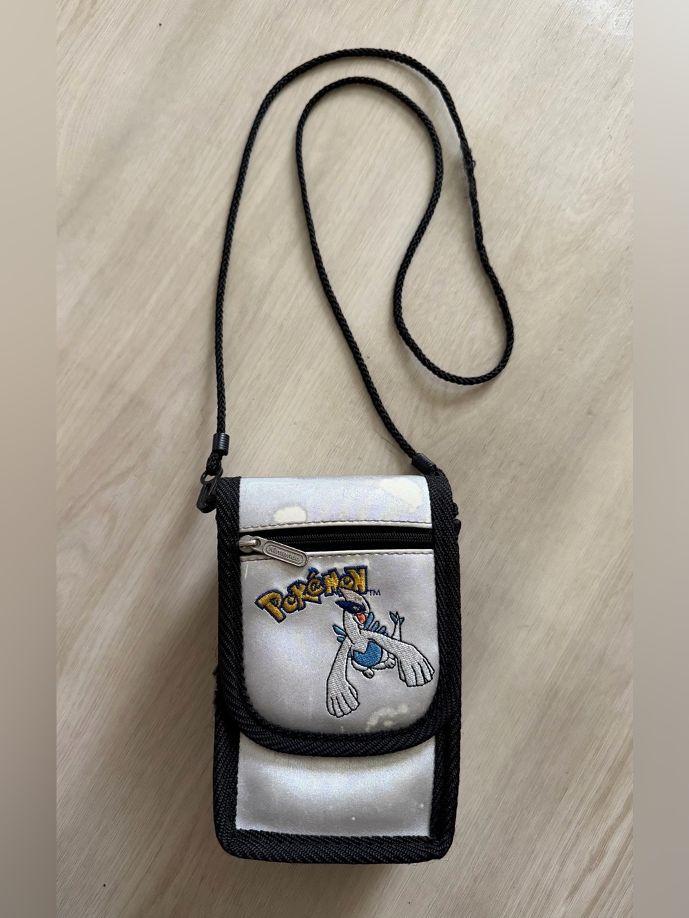 Nintendo Gameboy Pokemon Silver Lugia Embroidered Carry Case Travel Bag *Flaws